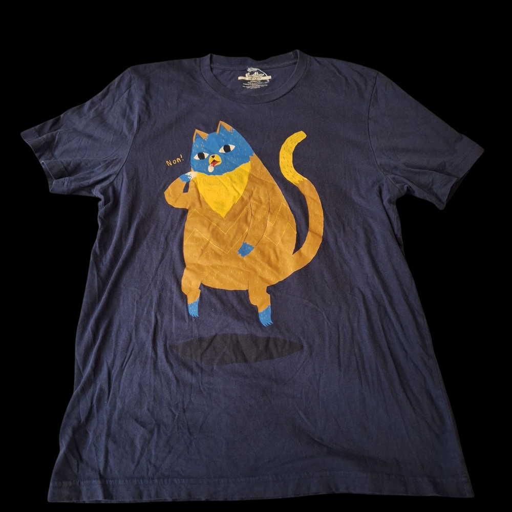 Vintage Threadless "Levitation Cat" Artist Graphic T-Shirt (Men's Large)